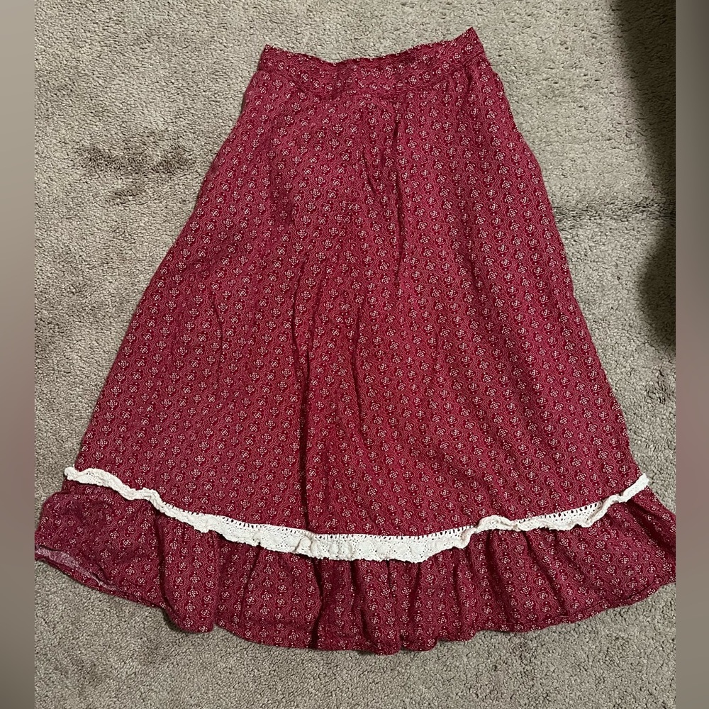 EUC size small midi prairie skirt